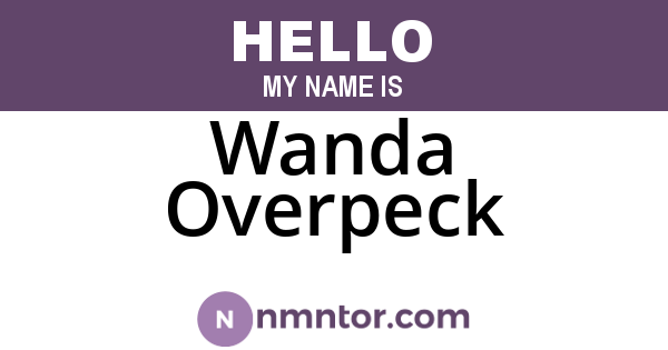 Wanda Overpeck