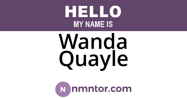Wanda Quayle