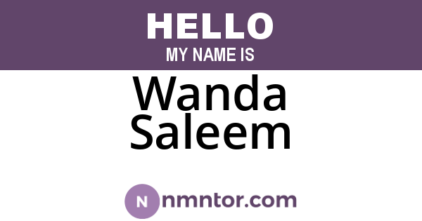 Wanda Saleem