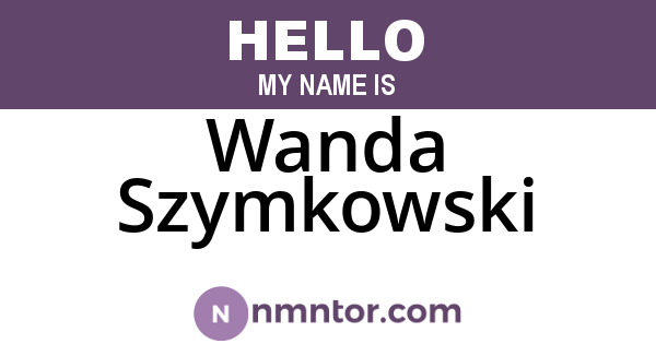 Wanda Szymkowski