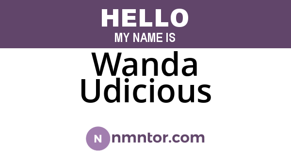 Wanda Udicious