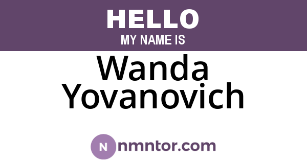 Wanda Yovanovich