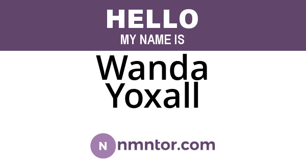 Wanda Yoxall