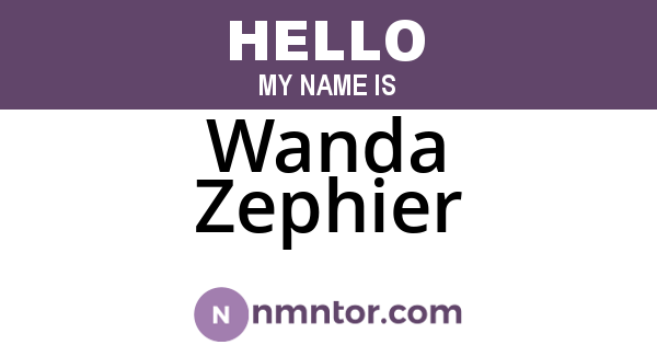 Wanda Zephier