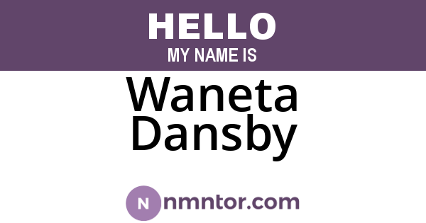 Waneta Dansby