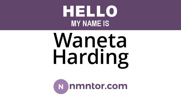 Waneta Harding