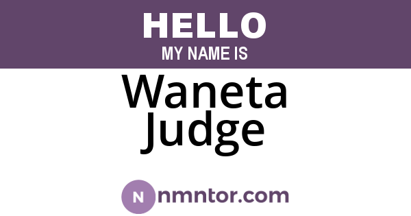 Waneta Judge