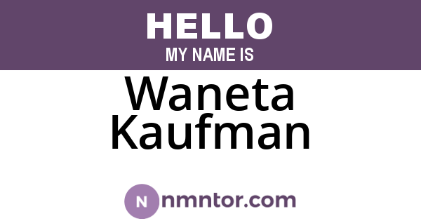Waneta Kaufman