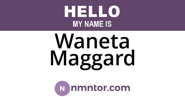 Waneta Maggard