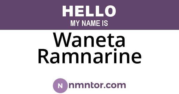Waneta Ramnarine