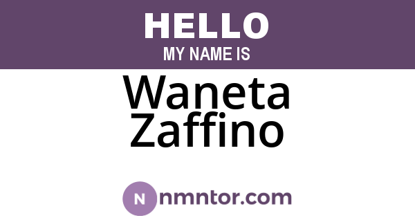 Waneta Zaffino