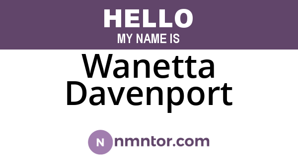 Wanetta Davenport