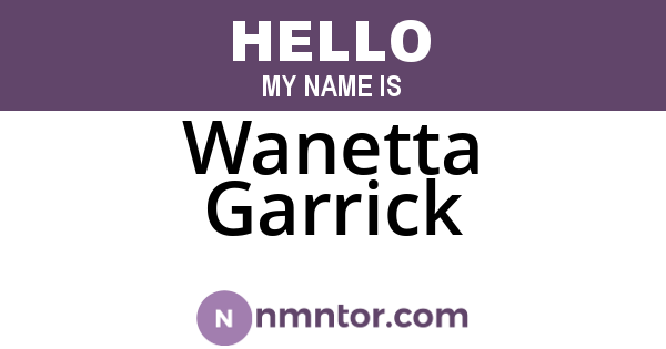 Wanetta Garrick