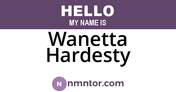 Wanetta Hardesty
