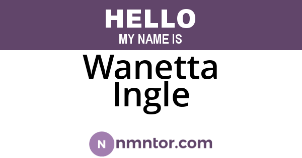 Wanetta Ingle