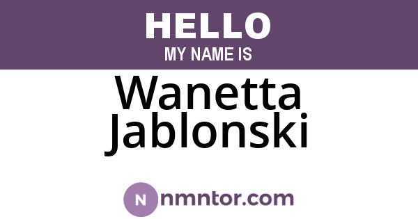 Wanetta Jablonski