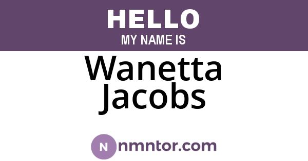 Wanetta Jacobs