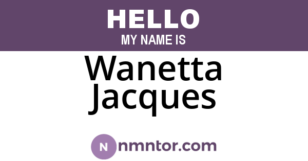 Wanetta Jacques