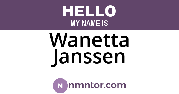 Wanetta Janssen
