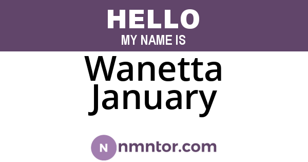Wanetta January