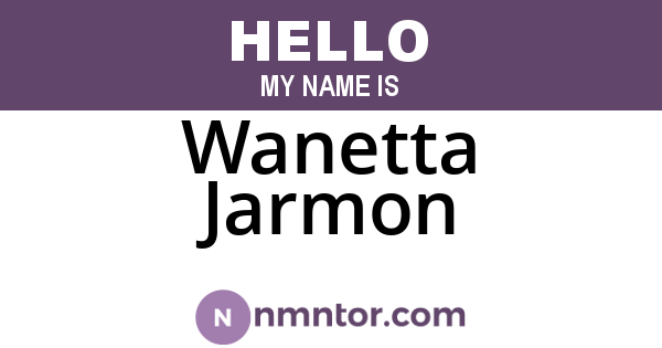 Wanetta Jarmon