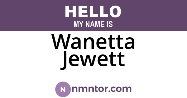 Wanetta Jewett