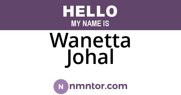 Wanetta Johal