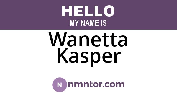 Wanetta Kasper