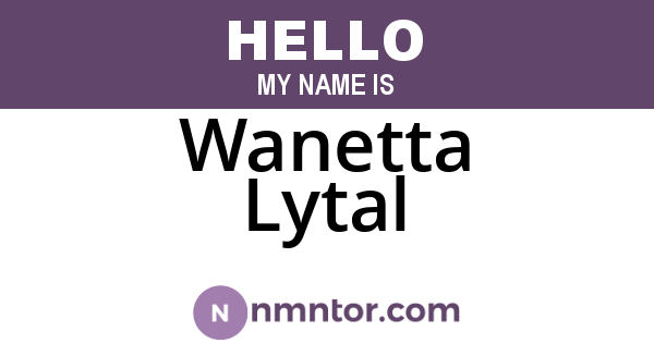 Wanetta Lytal
