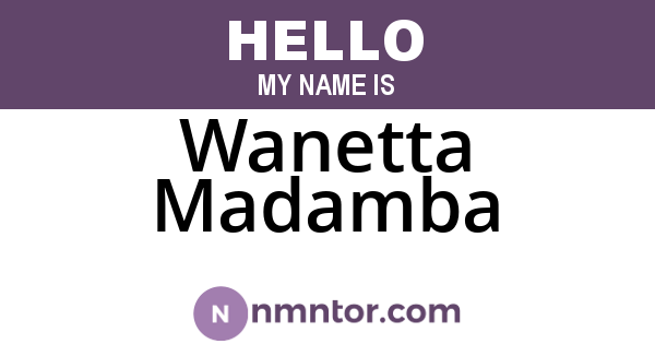 Wanetta Madamba