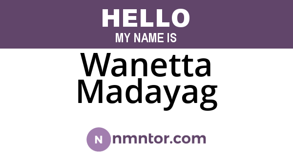 Wanetta Madayag