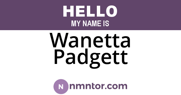 Wanetta Padgett