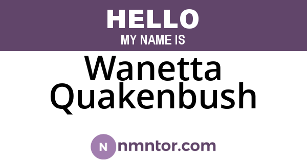 Wanetta Quakenbush