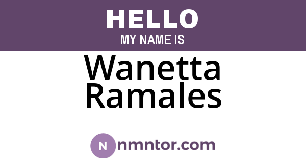Wanetta Ramales