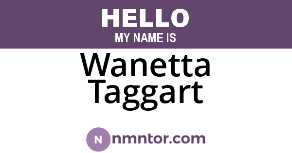 Wanetta Taggart