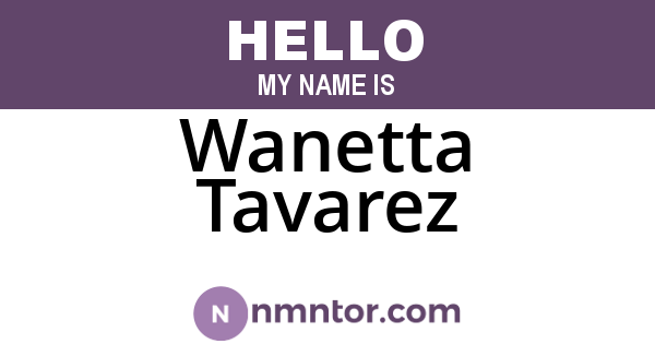 Wanetta Tavarez