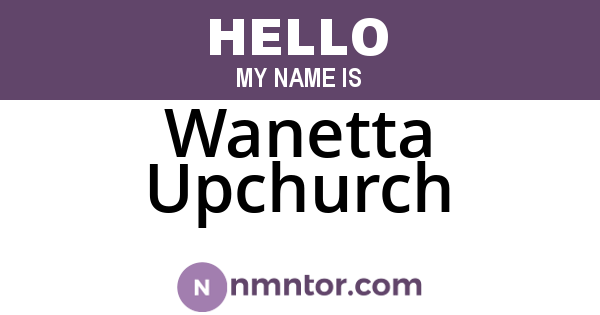 Wanetta Upchurch