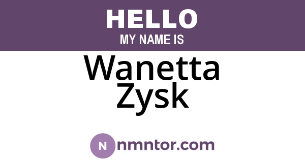 Wanetta Zysk