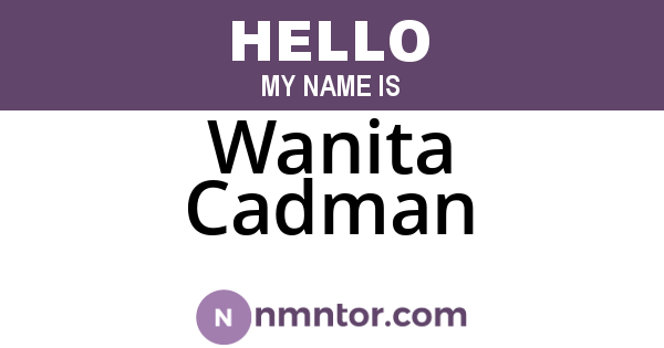 Wanita Cadman