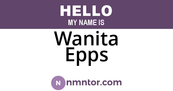 Wanita Epps