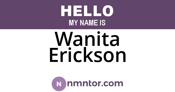 Wanita Erickson