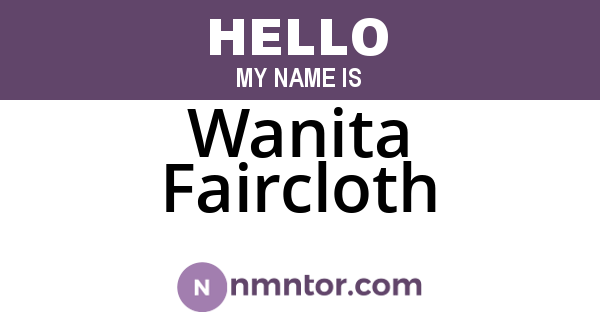 Wanita Faircloth