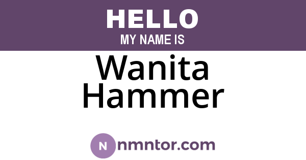 Wanita Hammer