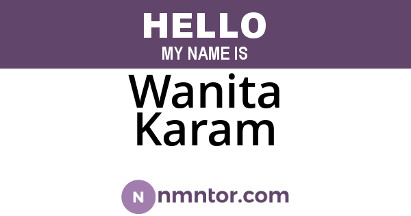 Wanita Karam