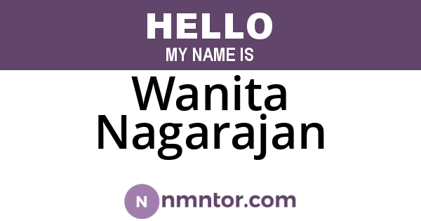 Wanita Nagarajan