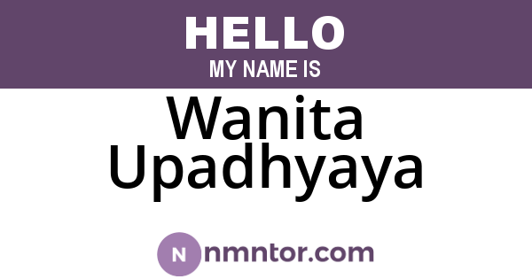 Wanita Upadhyaya