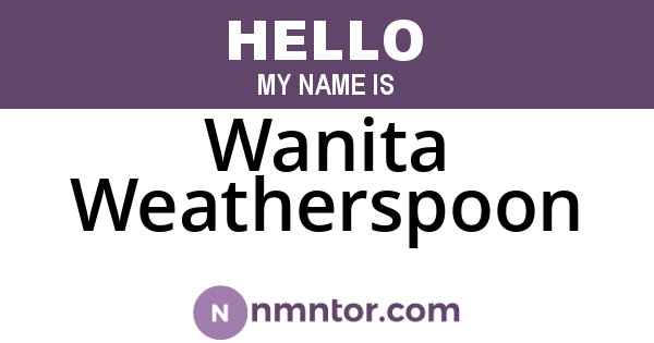 Wanita Weatherspoon