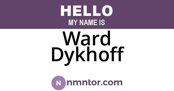 Ward Dykhoff