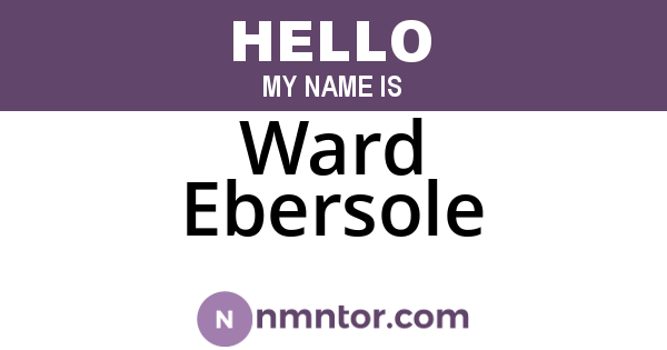 Ward Ebersole