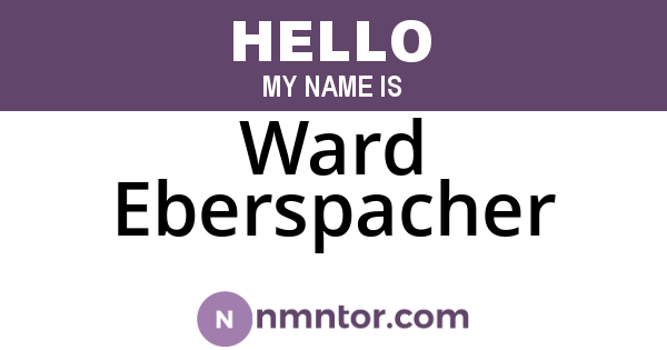 Ward Eberspacher